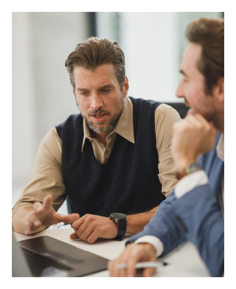 two business man on discussion